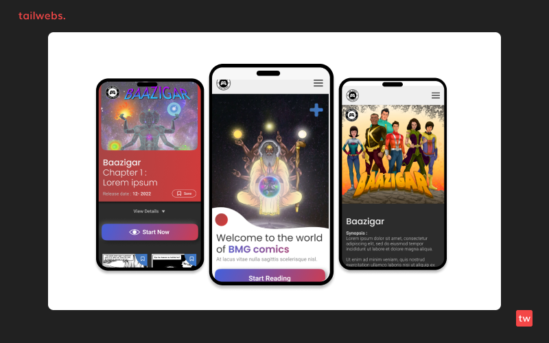 Baazi Games Diversifies: Designing a Comic Book Website screenshot 1