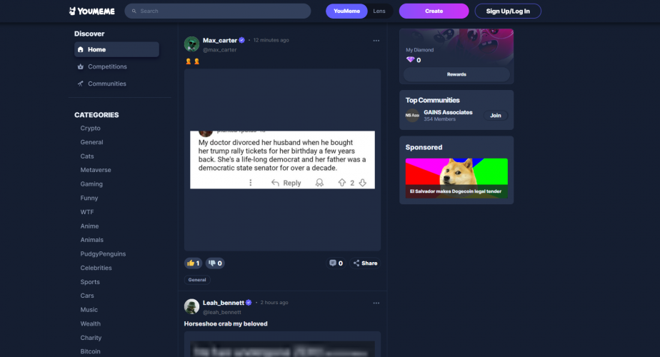 Youmeme: First Meme-to-Earn Social Network screenshot 1