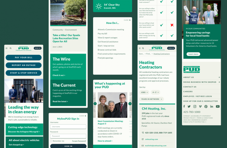 Transforming a decade-old website for SnoPUD screenshot 1