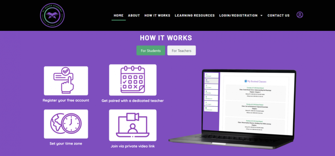 Al NUrah Website design by New Perspective Design screenshot 1