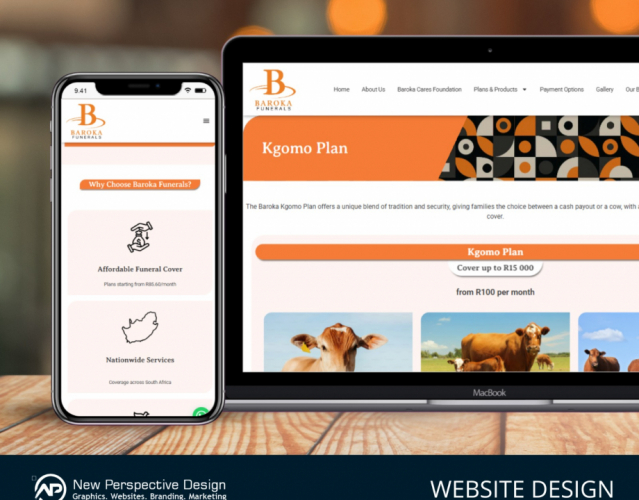 Baroka Funerals Web Design - New Perspective Design screenshot 1