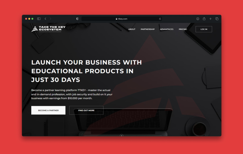 TTKEY - Learning Platform (Webflow) screenshot 1