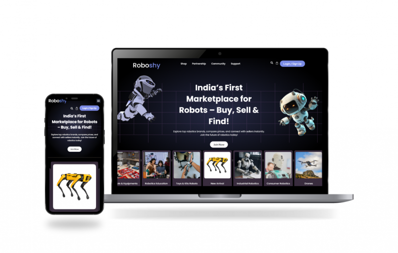 Roboshy - India's First Robotic Marketplace: Buy, Sell & Find! screenshot 1