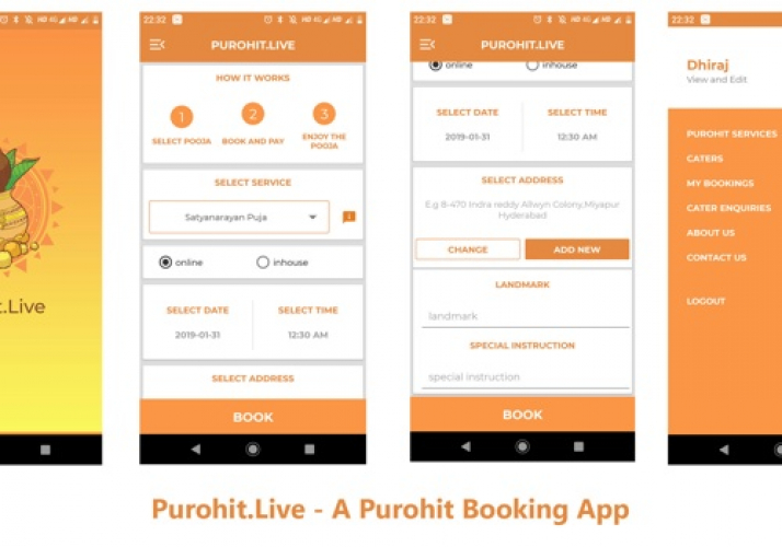 Purohit.live - A Purohit Booking App screenshot 1