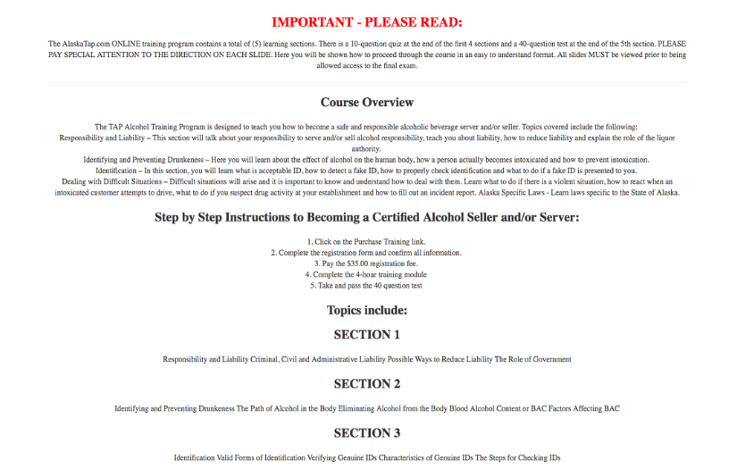 TAP - Training for Alcohol Professionals screenshot 3