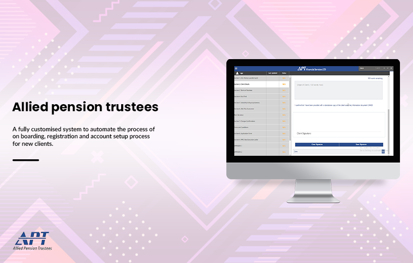 Allied Pension Trustees - Business Process Automation screenshot 1