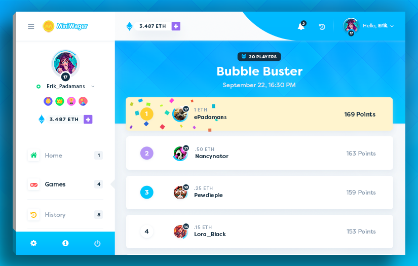 MiniWager screenshot 1