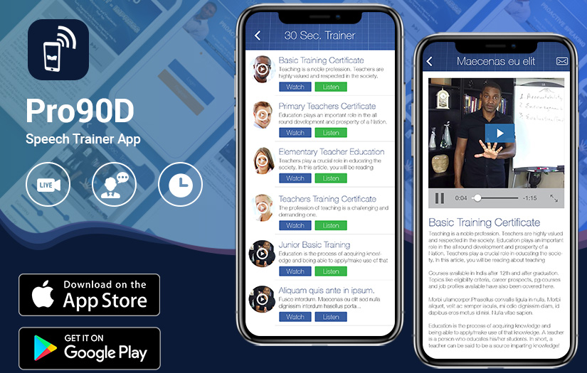 Pro90D - Speech Trainer App screenshot 1
