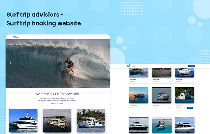 Surftripadvisors- A booking portal screenshot 1