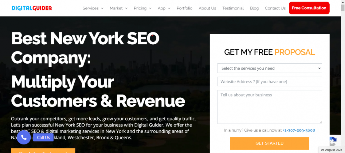 Best Seo Company New York - Digital Guider screenshot 1