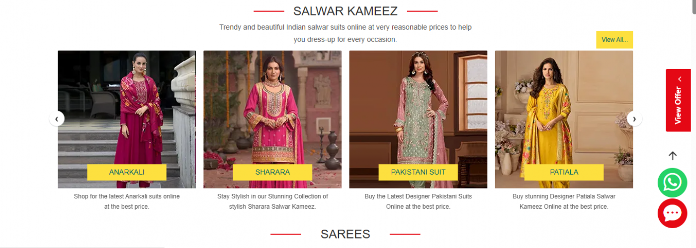 Indian Wedding Saree - E-commerce Website Development screenshot 5