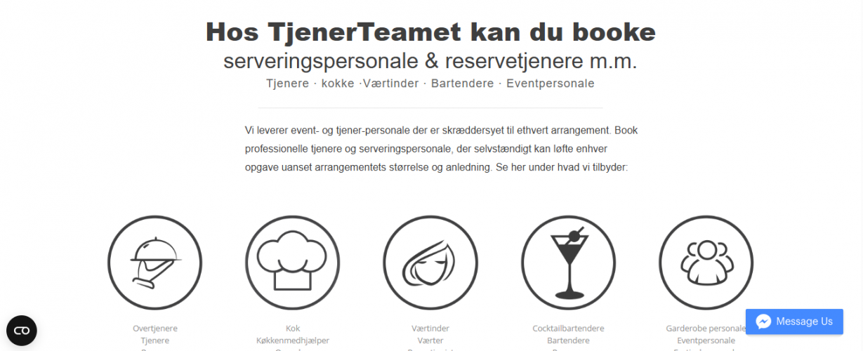 TjenerTeamet – Professional Hospitality & Event Staffing Services Platform screenshot 2