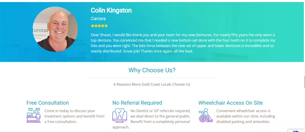 DentureCare Professionals Australia – Premium Denture Clinic Website screenshot 4