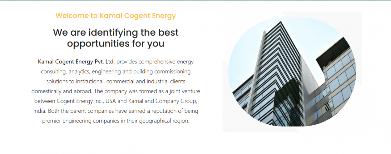 Kamal Cogent Energy – Energy Consulting & Analytics Platform screenshot 1