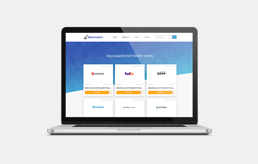 Coupon Finder Website development services screenshot 1