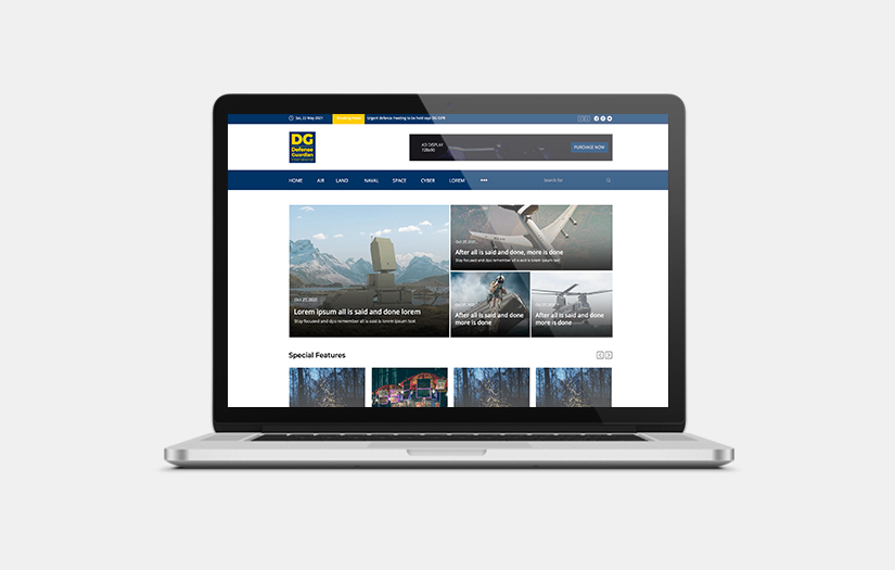 Defense Magazine Website Development screenshot 1