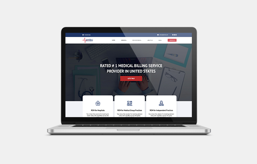 Web Development services for Medical billing company screenshot 1