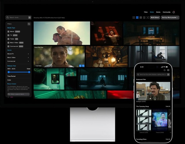 Cross-Platform Media App for the World’s Largest Cinematic Image Database screenshot 1