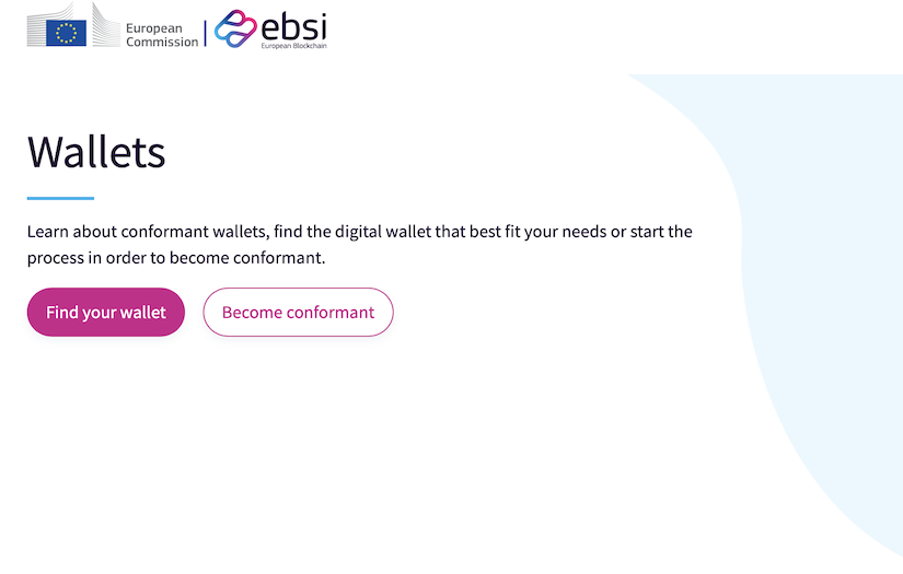 European Comision Blockchain screenshot 1