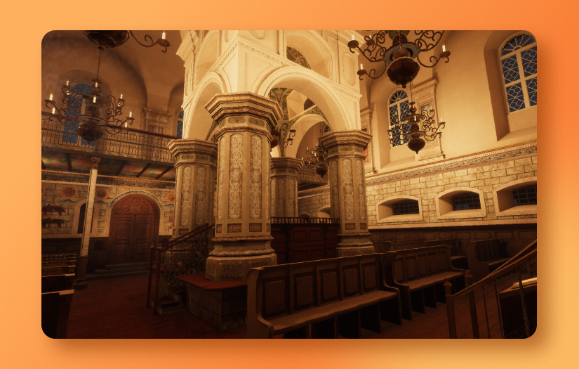 VR visit to Slonim Synagogue screenshot 1