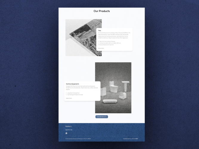 Blueberry Branding and Corporate Website screenshot 1