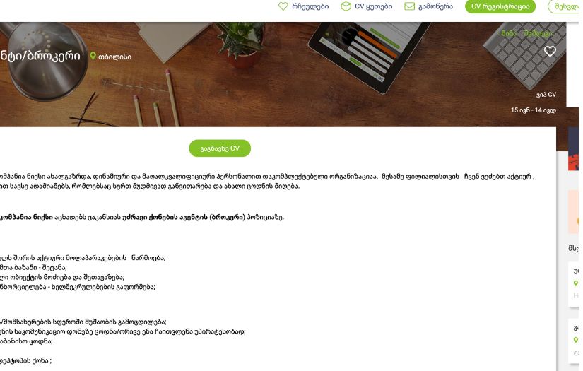 Multilingual Jobs portal screenshot 1