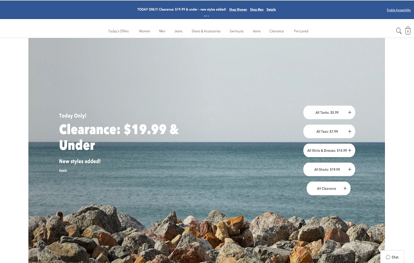 American eagle: Platform offering high-quality, on-trend clothing screenshot 1