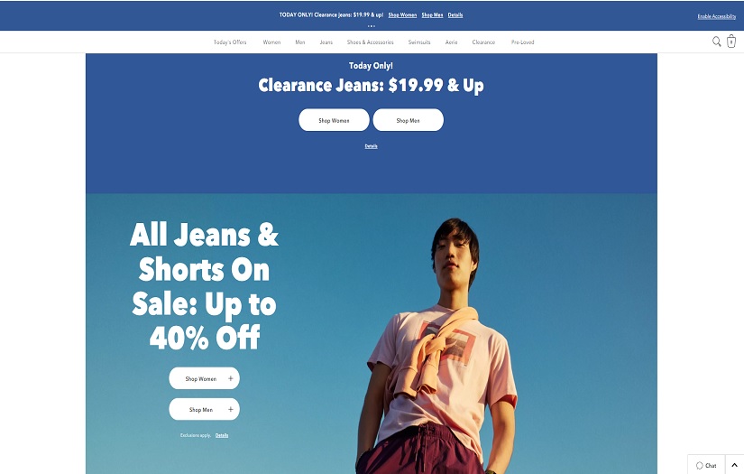 American eagle: Platform offering high-quality, on-trend clothing screenshot 2