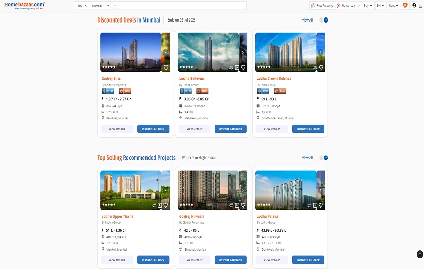 Home Bazaar: Real Estate platform facilitating buying and sale screenshot 1