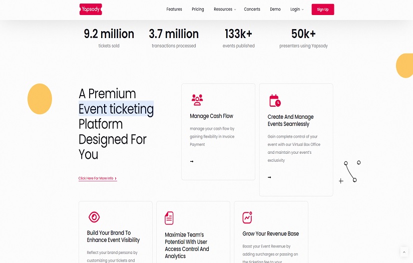 Yapsody: Enterprise Event Ticketing Simplified screenshot 2