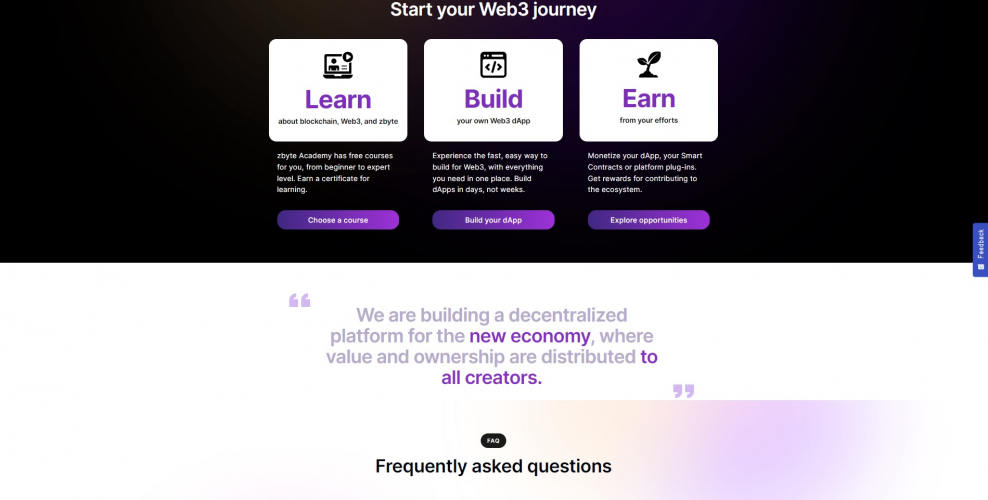 zbyte: The dApp Creator Platform screenshot 1