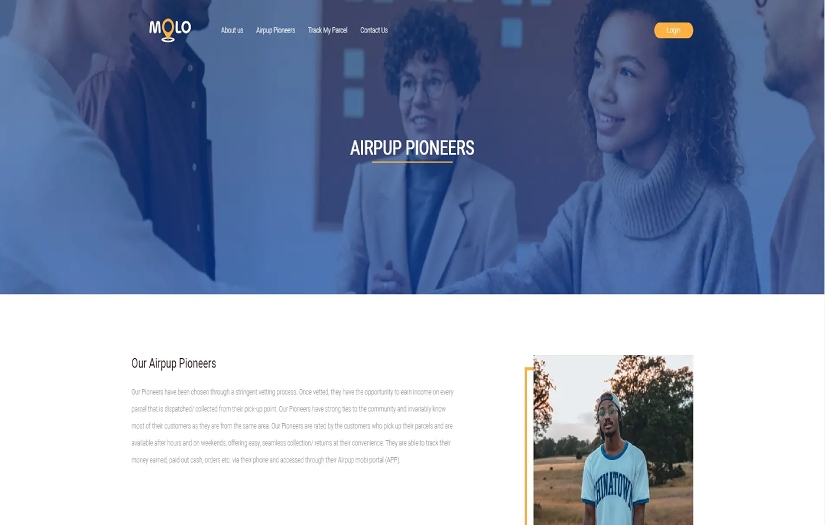 Molo Website screenshot 1