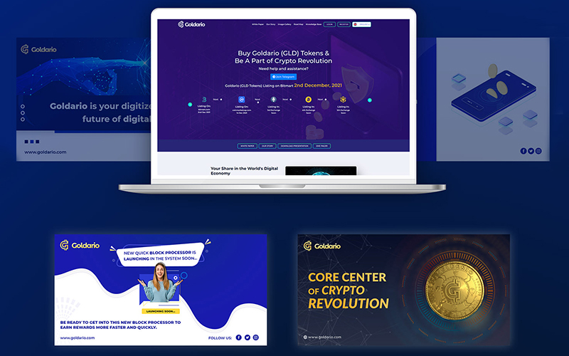 Cryptocurrency ICO Project Social Post Design screenshot 1