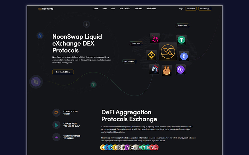 Liquid exchange DEX Protocols Landing Page screenshot 2