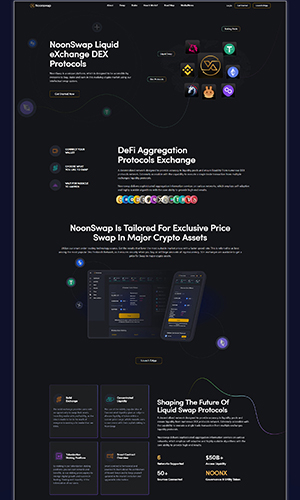 Liquid exchange DEX Protocols Landing Page screenshot 1