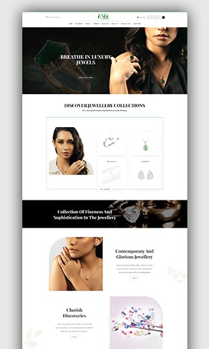 Jewellery Brand Landing Page Design screenshot 1