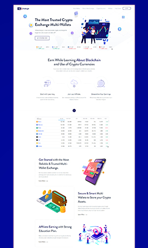 Cryptocurrency Exchange Project Landing Page screenshot 1