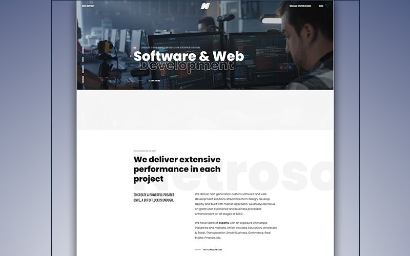 Software & Web Development Company Landing Page screenshot 2