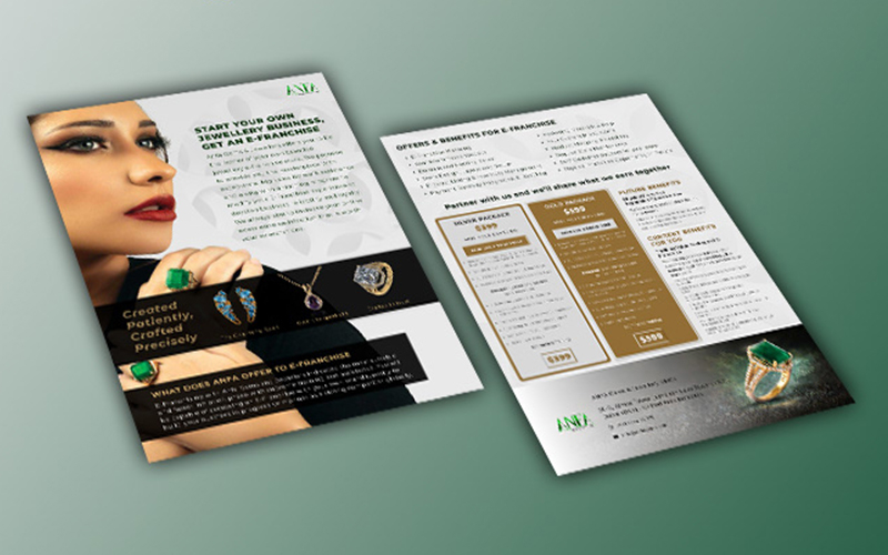 Anfa Jewellery Project Flyer Design screenshot 1