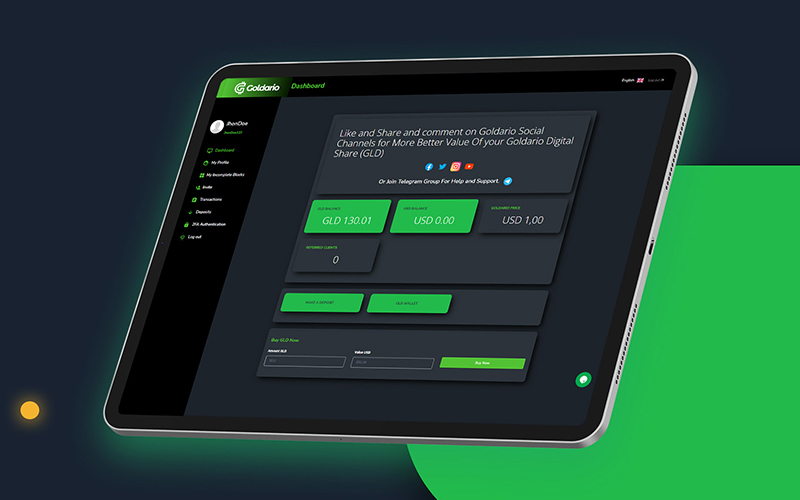Crypto Currency Token Client Area Dashboard Design screenshot 2