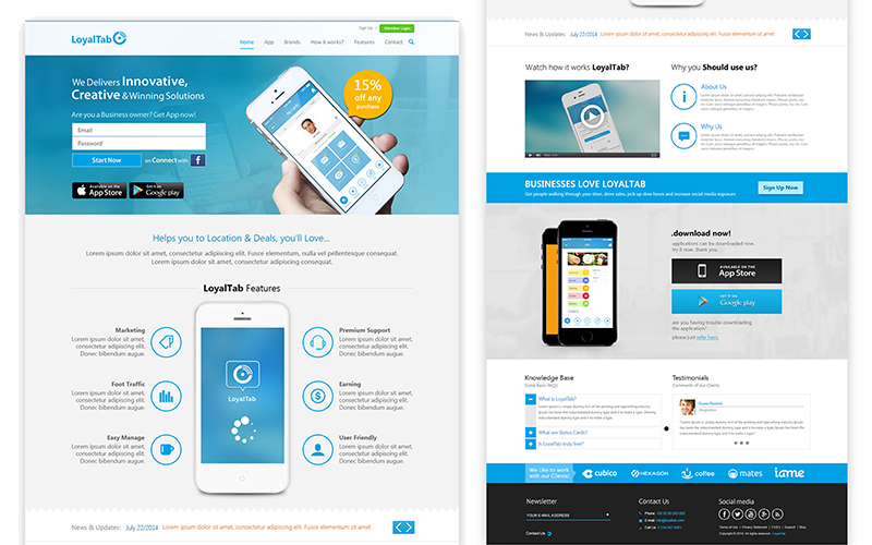 Corporate Web Application Landing Page & Dashboard Design screenshot 4