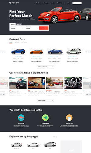 Car Website Landing Page Design screenshot 2