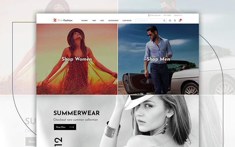 Fashion website Landing Page Design screenshot 1