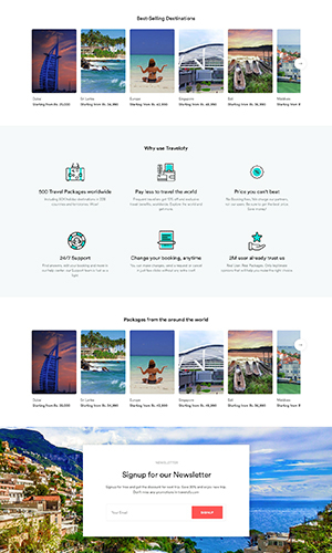 Travelofy Corporate Product Website Landing Page Design screenshot 1