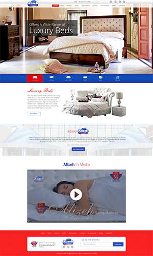 Spring Mattress Corporate Website Landing Page Design screenshot 1
