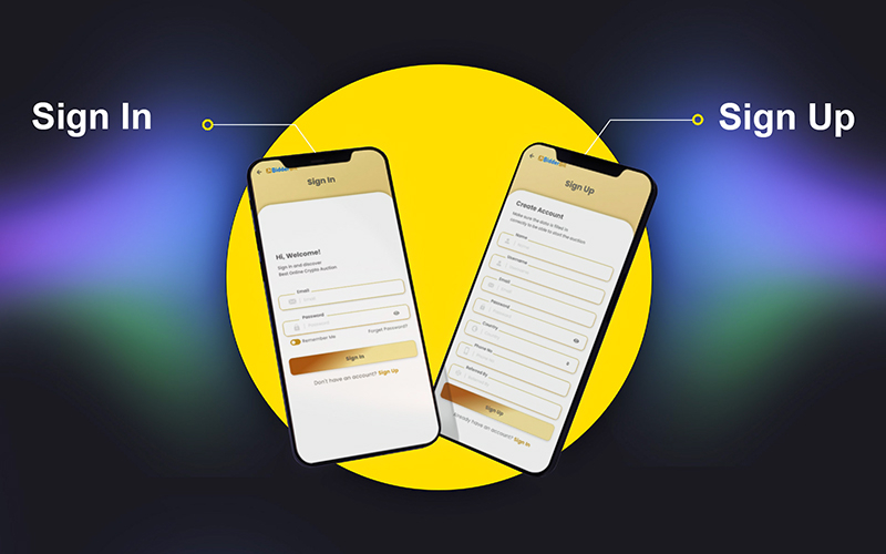 BidderBit Mobile App Design screenshot 2