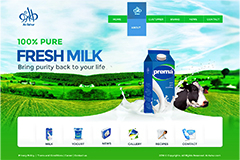 Dairy Products Website Landing Page Design