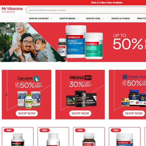 Mrvitamin Ecommerce Website screenshot 1