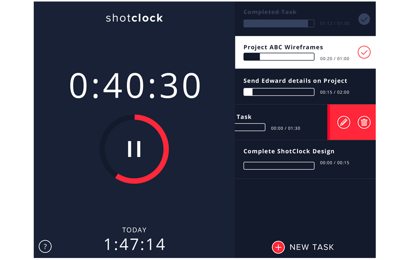 Shot Clock iPad, iPhone and Apple Watch Apps screenshot 1