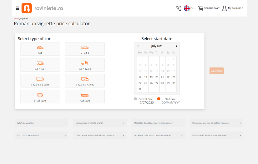 Simplifying Road Tax Payment in Romania screenshot 1